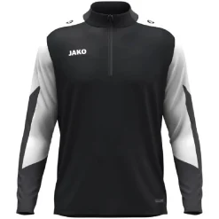 JAKO Dynamic Trainingstrui 1/4-Zip Kids Zwart Wit Grijs