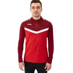 JAKO Iconic Trainingstrui 1/4-Zip Rood