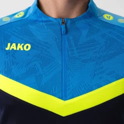 JAKO Iconic Trainingstrui 1/4-Zip Donkerblauw Lichtblauw