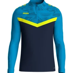 JAKO Iconic Trainingstrui 1/4-Zip Donkerblauw Lichtblauw