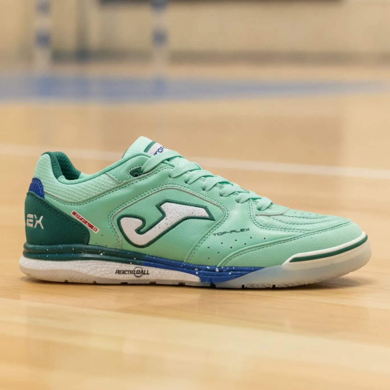 Joma Top Flex Rebound Zaalvoetbalschoenen (IN) Turquoise Groen Wit Blauw