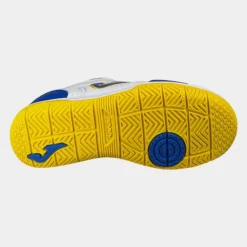 Joma Top Flex Zaalvoetbalschoenen (IN) Kids Wit Blauw Geel