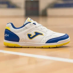 Joma Top Flex Zaalvoetbalschoenen (IN) Kids Wit Blauw Geel
