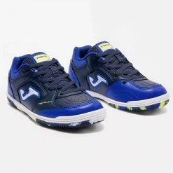 Joma Top Flex Zaalvoetbalschoenen (IN) Kids Donkerblauw Blauw Geel