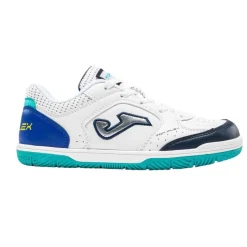 Joma Top Flex Zaalvoetbalschoenen (IN) Kids Wit Donkerblauw Turquoise Blauw