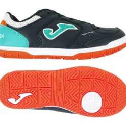 Joma Top Flex Zaalvoetbalschoenen (IN) Kids Donkerblauw Wit Turquoise