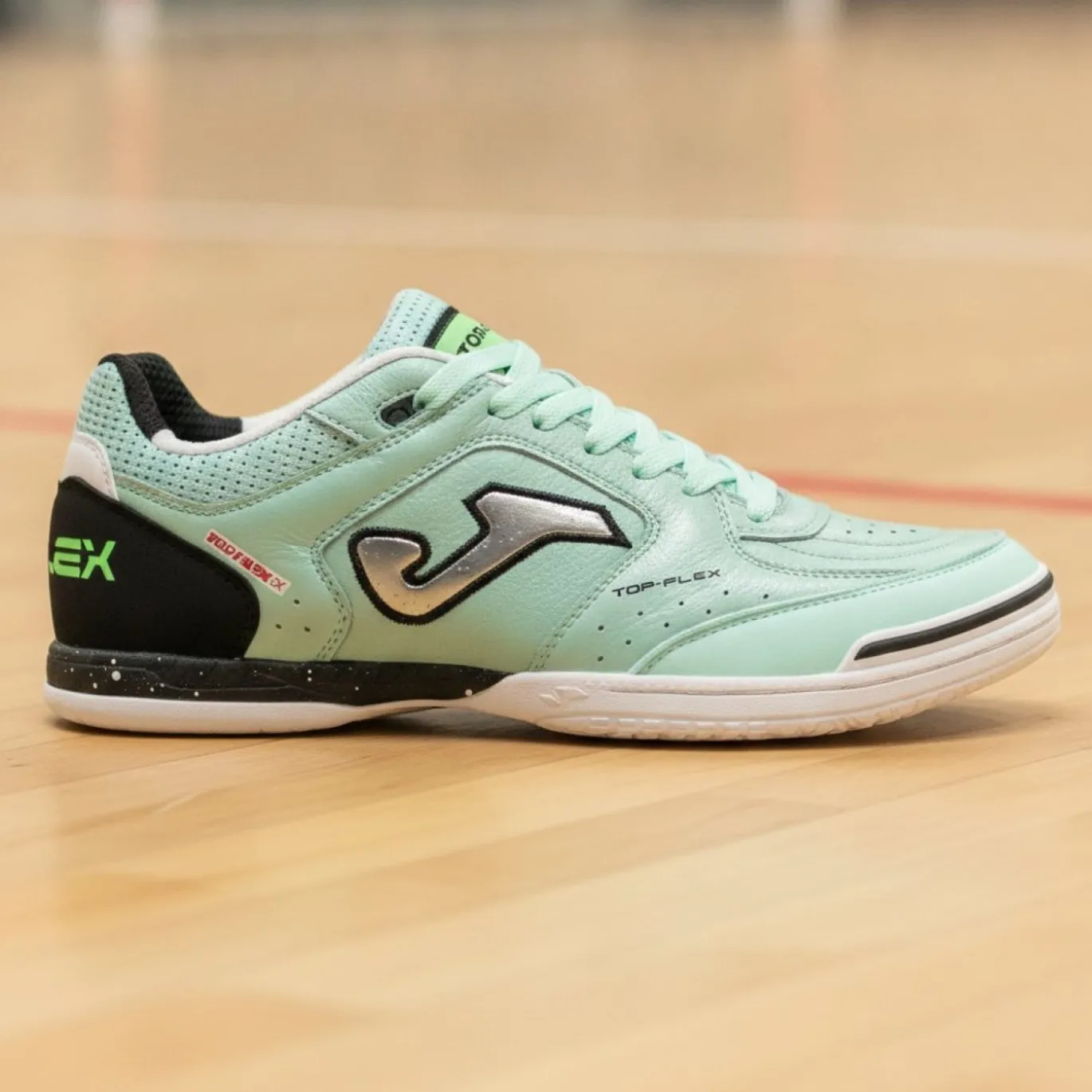 Joma Top Flex Zaalvoetbalschoenen (IN) Lichtgroen Zwart Felgroen Zilver