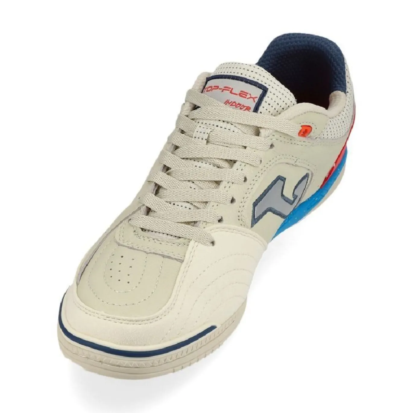 Joma Top Flex Zaalvoetbalschoenen (IN) Beige Blauw Felrood Zilver