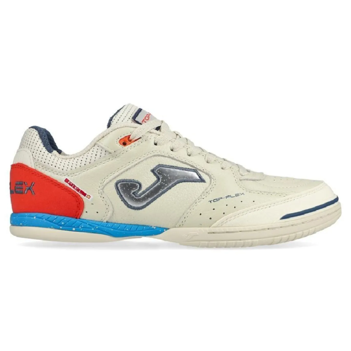 Joma Top Flex Zaalvoetbalschoenen (IN) Beige Blauw Felrood Zilver
