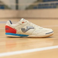 Joma Top Flex Zaalvoetbalschoenen (IN) Beige Blauw Felrood Zilver