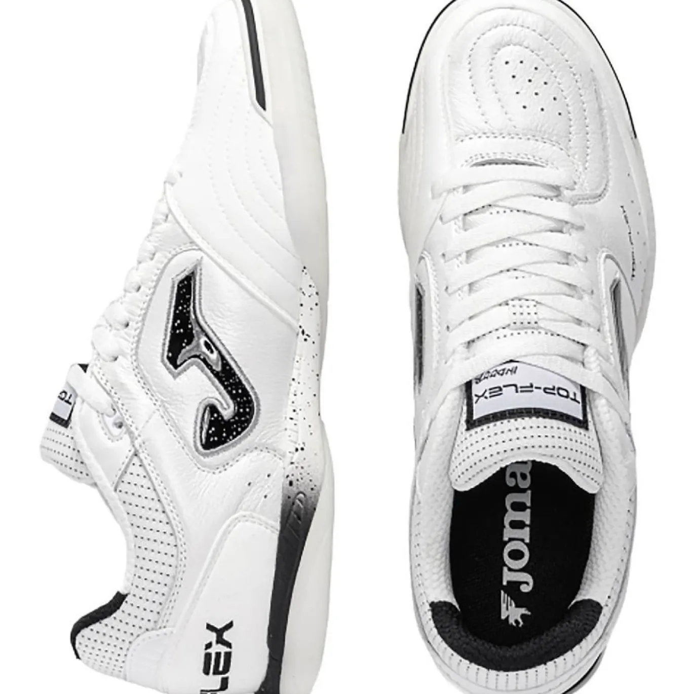 Joma Top Flex Zaalvoetbalschoenen (IN) Wit Zwart