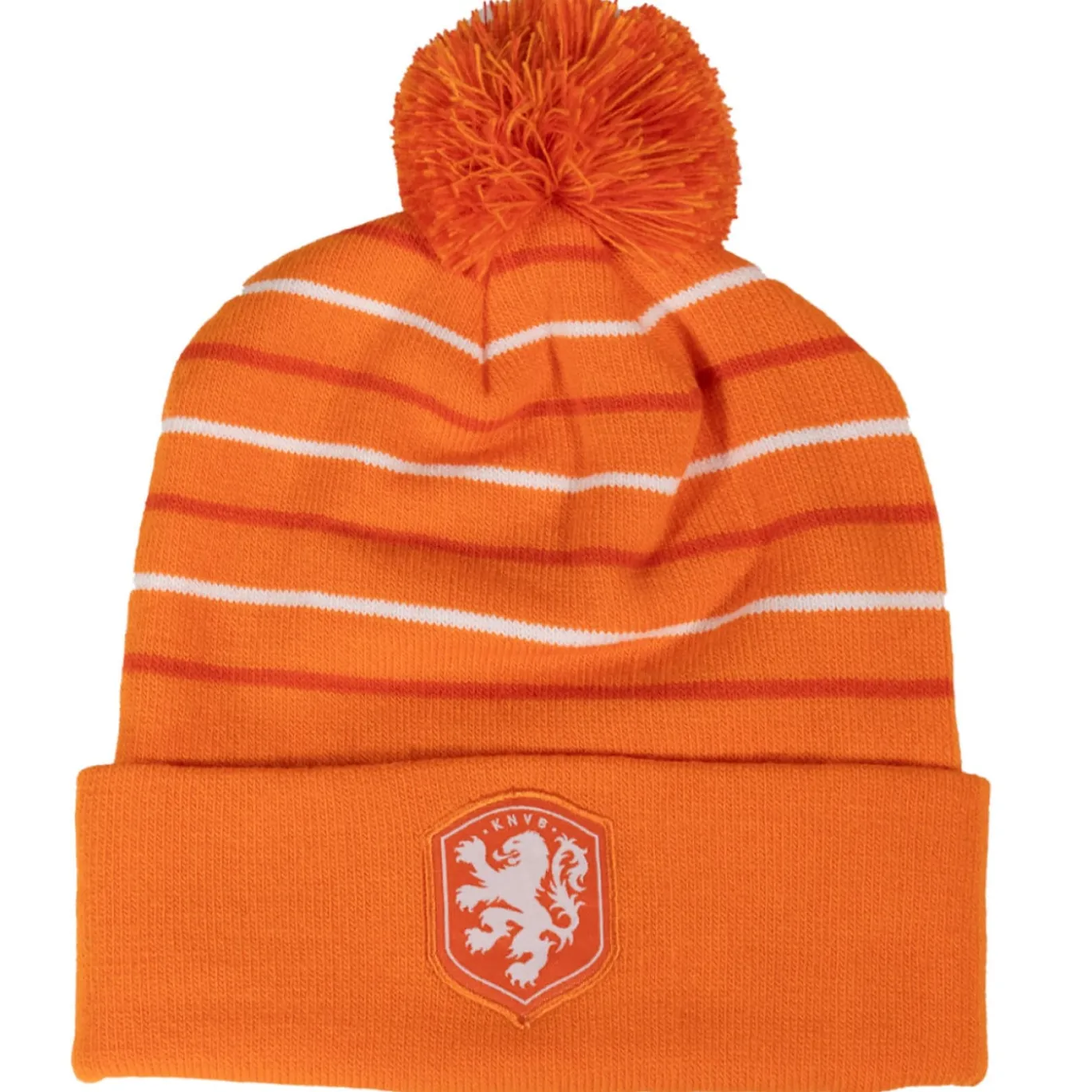 KNVB Muts Ponpon Oranje Wit