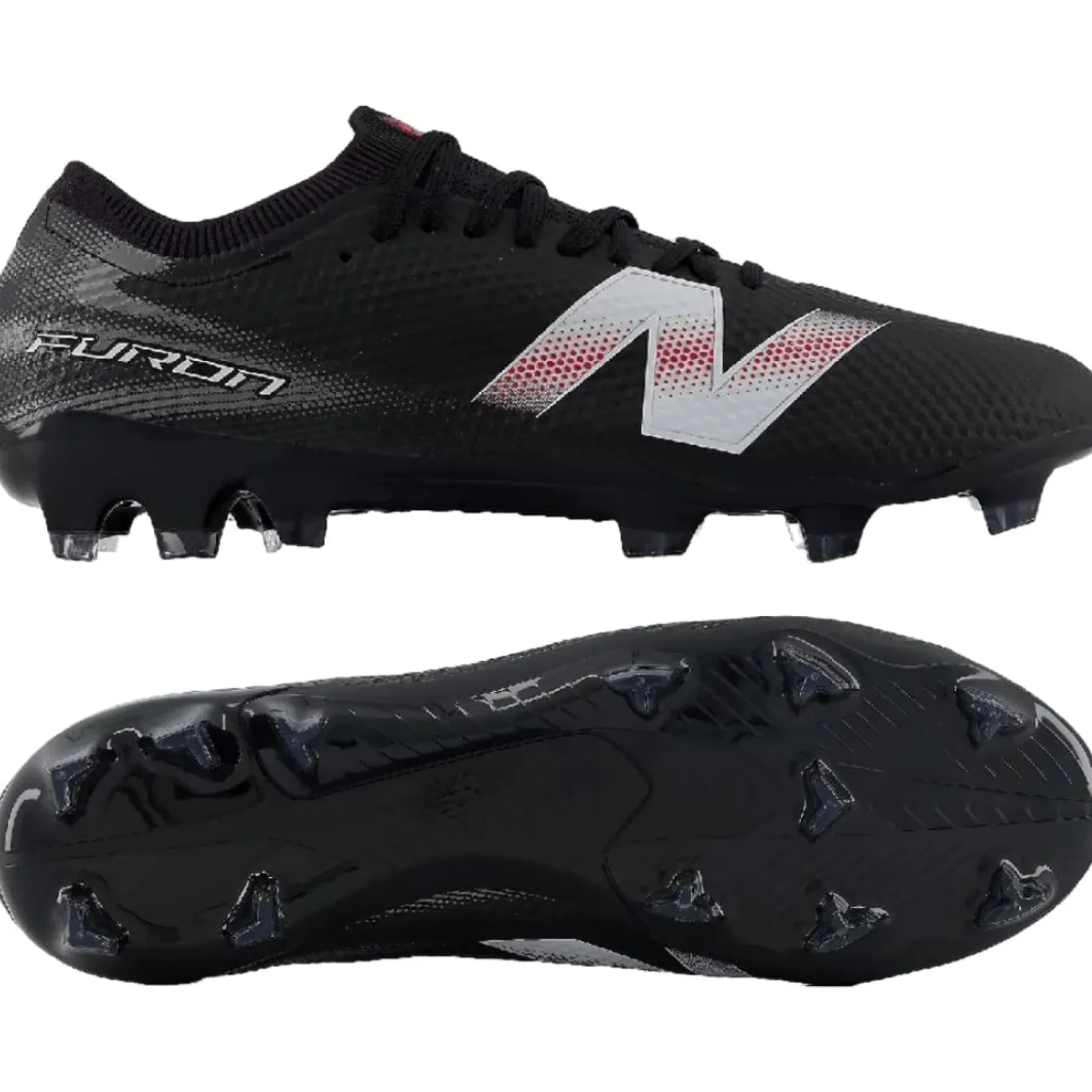 New Balance Furon V9 Elite Gras Voetbalschoenen (FG) Zwart Wit Rood