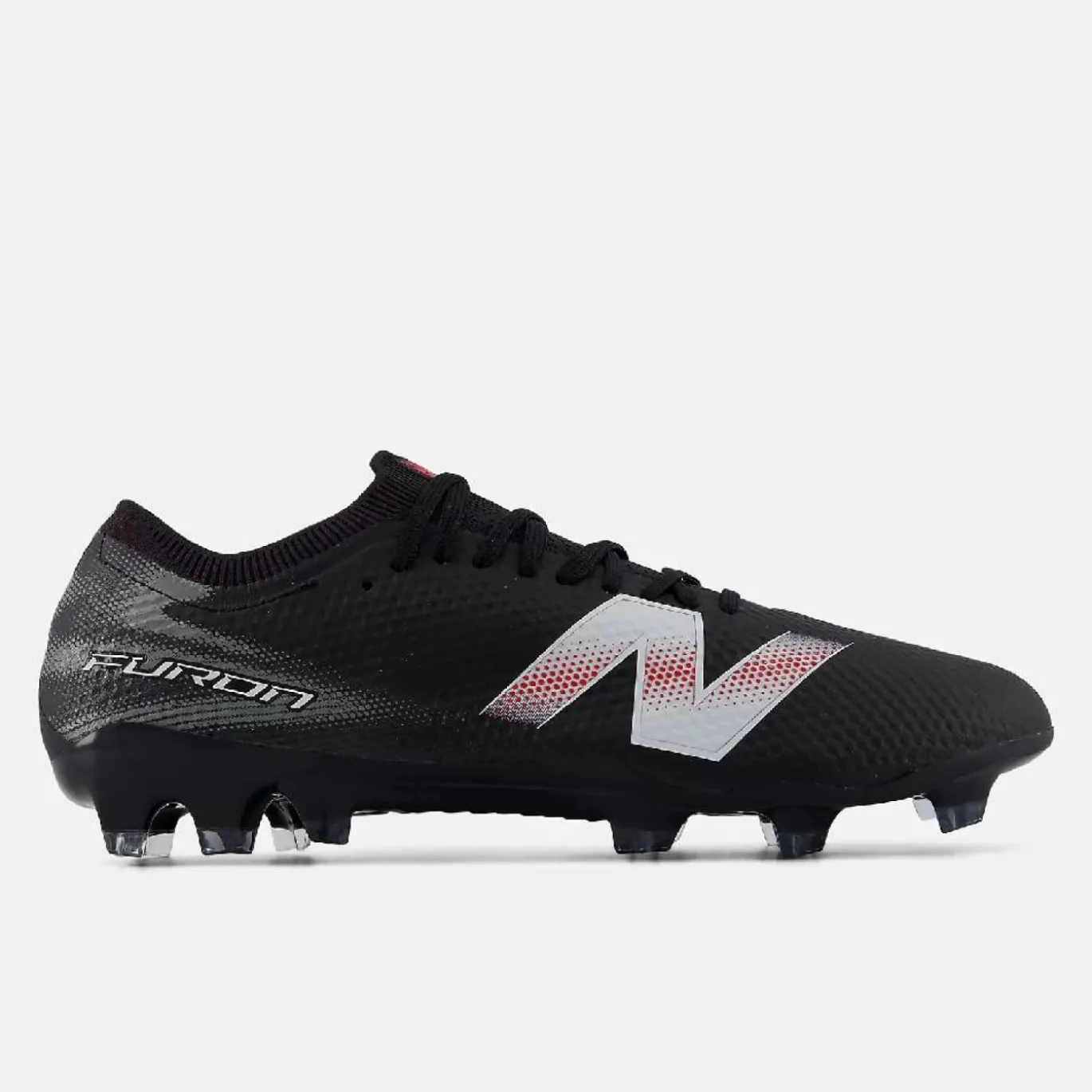 New Balance Furon V9 Elite Gras Voetbalschoenen (FG) Zwart Wit Rood