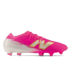 New Balance Furon V8 Pro Gras Voetbalschoenen (FG) Felroze Wit Goud