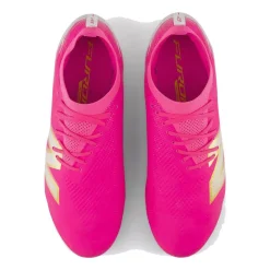 New Balance Furon V8 Pro Gras Voetbalschoenen (FG) Felroze Wit Goud