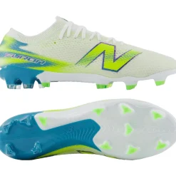New Balance Furon V9 Pro Gras Voetbalschoenen (FG) Wit Geel Blauw