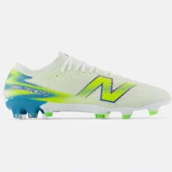 New Balance Furon V9 Pro Gras Voetbalschoenen (FG) Wit Geel Blauw