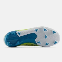 New Balance Furon V9 Team Gras Voetbalschoenen (FG) Kids Wit Geel Blauw