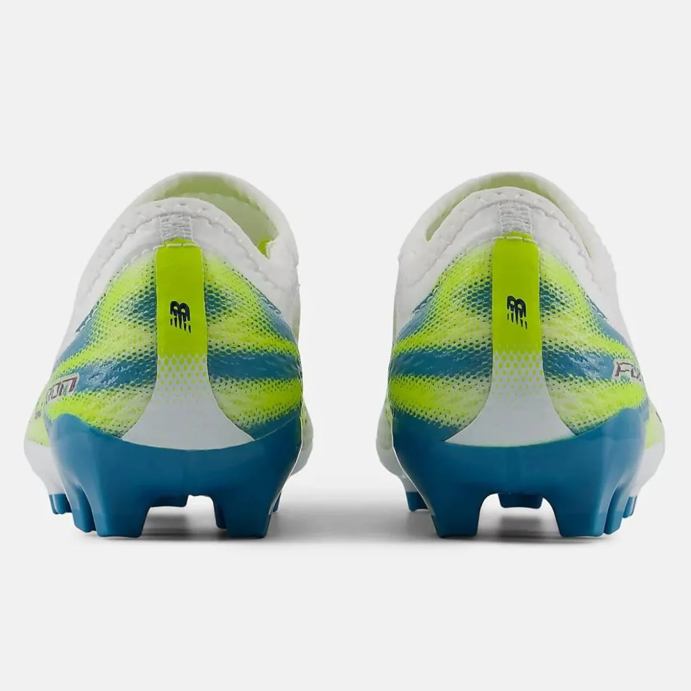 New Balance Furon V9 Team Gras Voetbalschoenen (FG) Kids Wit Geel Blauw
