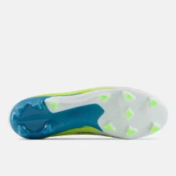 New Balance Furon V9 Team Gras Voetbalschoenen (FG) Wit Geel Blauw