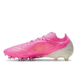 New Balance Tekela V5 Elite Low Gras Voetbalschoenen (FG) Felroze Wit Goud