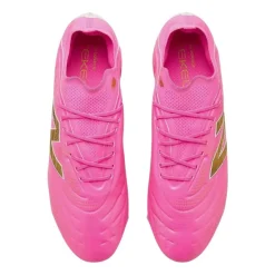 New Balance Tekela V5 Elite Low Gras Voetbalschoenen (FG) Felroze Wit Goud