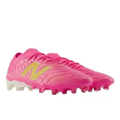 New Balance Tekela V5 Pro Low Gras Voetbalschoenen (FG) Felroze Wit Goud