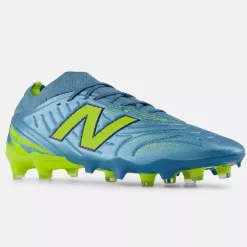 New Balance Tekela V5 Pro Low Gras Voetbalschoenen (FG) Metallic Blue Geel