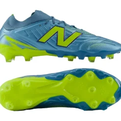 New Balance Tekela V5 Pro Low Gras Voetbalschoenen (FG) Metallic Blue Geel