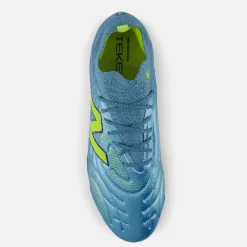 New Balance Tekela V5 Pro Low Gras Voetbalschoenen (FG) Metallic Blue Geel