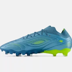 New Balance Tekela V5 Team Low Gras Voetbalschoenen (FG) Metallic Blue Geel