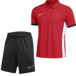 Nike Academy 25 Polo Trainingsset Kids Rood Zwart