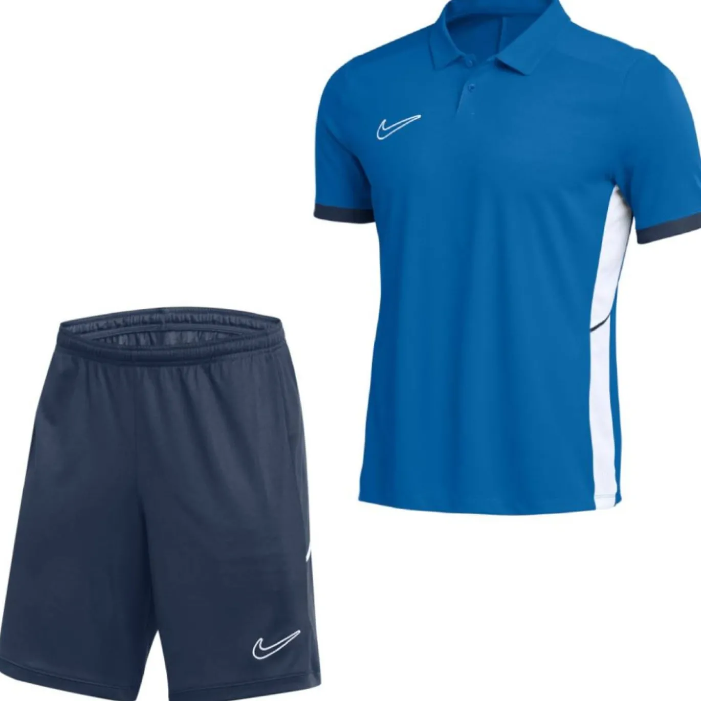 Nike Academy 25 Polo Trainingsset Kids Blauw Donkerblauw Wit