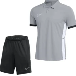 Nike Academy 25 Polo Trainingsset Grijs Zwart Wit