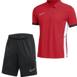 Nike Academy 25 Polo Trainingsset Rood Zwart Wit