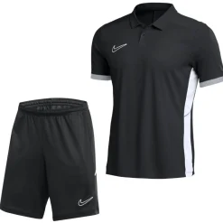 Nike Academy 25 Polo Trainingsset Zwart Grijs Wit