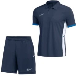 Nike Academy 25 Polo Trainingsset Donkerblauw Blauw Wit