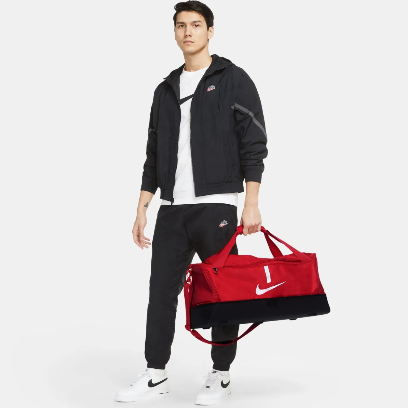 Nike Academy 21 Team Voetbaltas Large Schoenenvak Rood