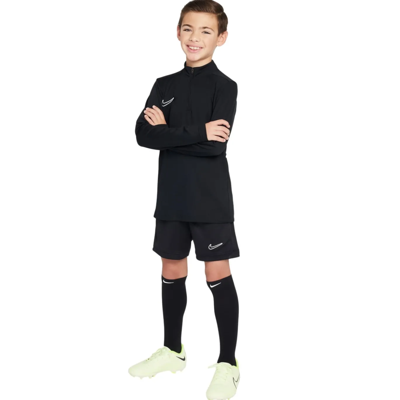 Nike Academy 25 Trainingsbroekje Kids Zwart Wit