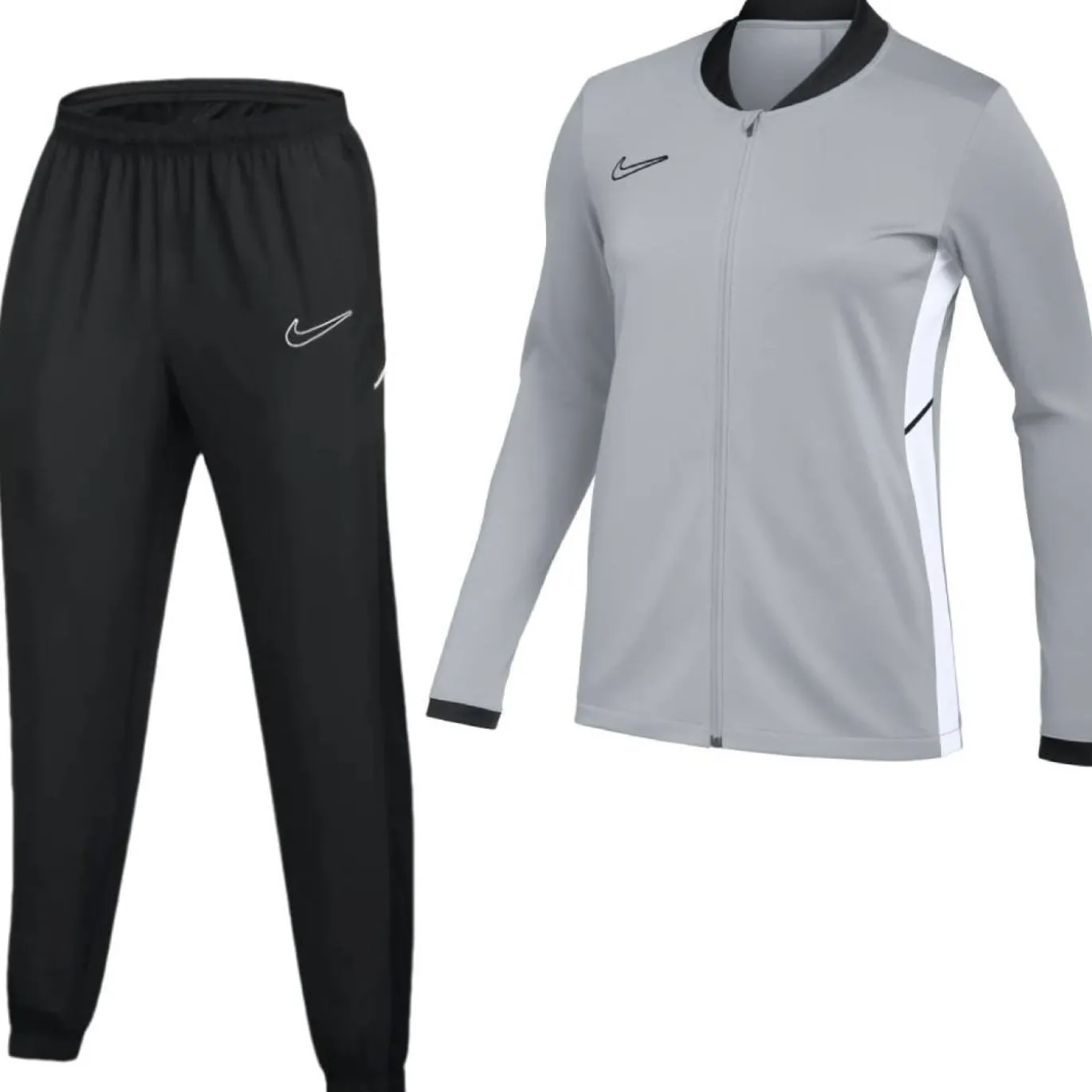 Nike Academy 25 Trainingspak Full-Zip Kids Grijs Zwart Wit
