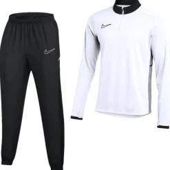 Nike Academy 25 Trainingspak 1/4-Zip Kids Wit Zwart Grijs
