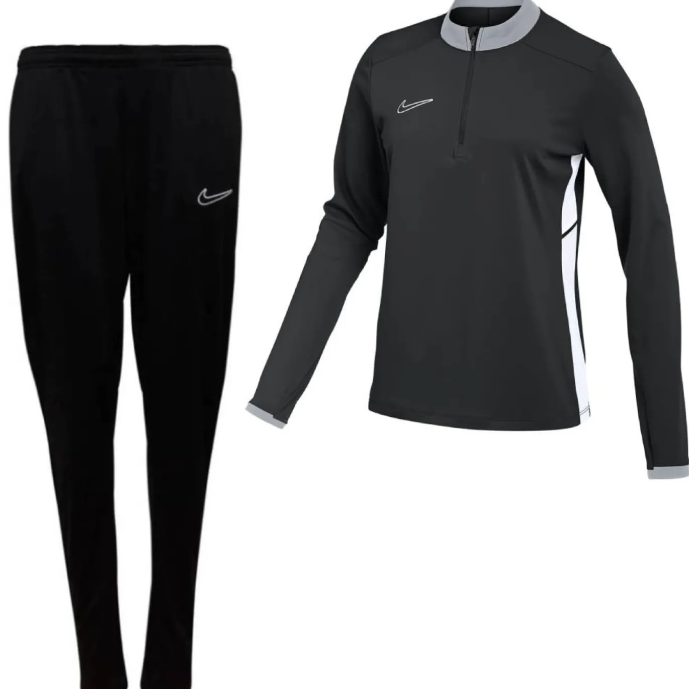 Nike Academy 25 Trainingspak 1/4-Zip Dames Zwart Grijs Wit