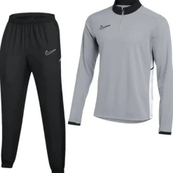 Nike Academy 25 Trainingspak 1/4-Zip Kids Grijs Zwart Wit