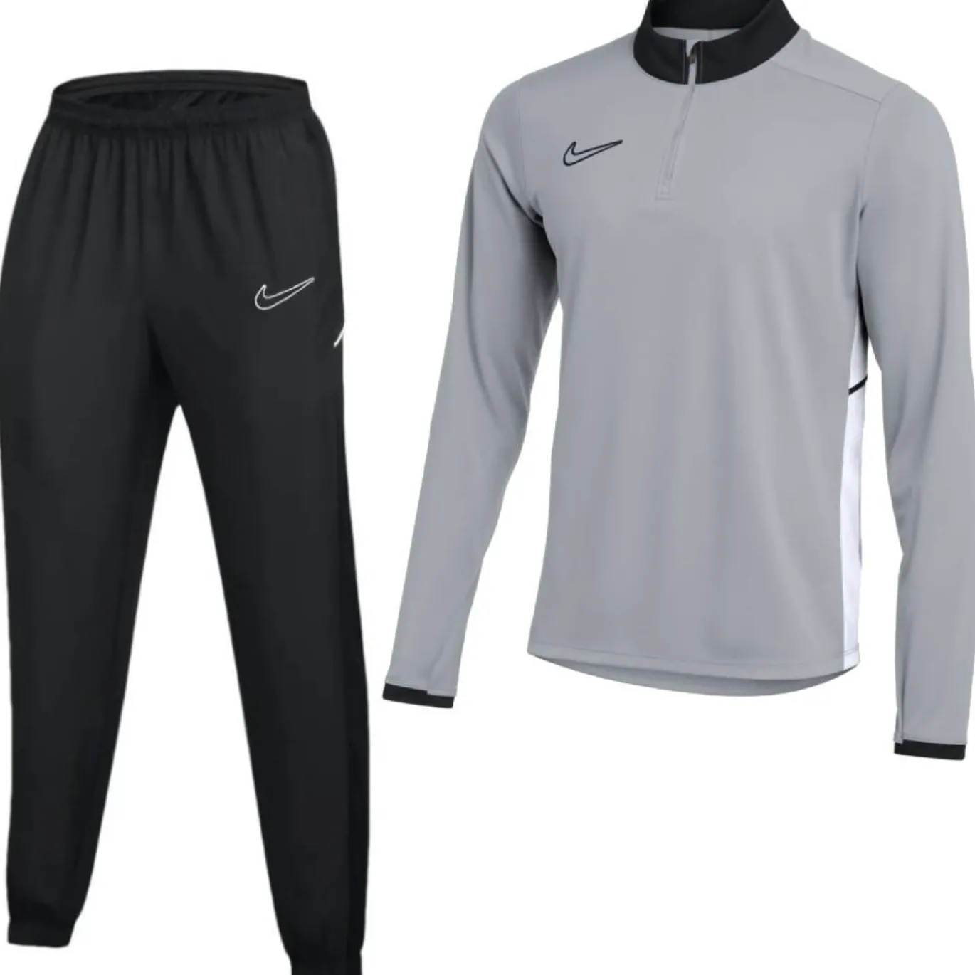 Nike Academy 25 Trainingspak 1/4-Zip Kids Grijs Zwart Wit