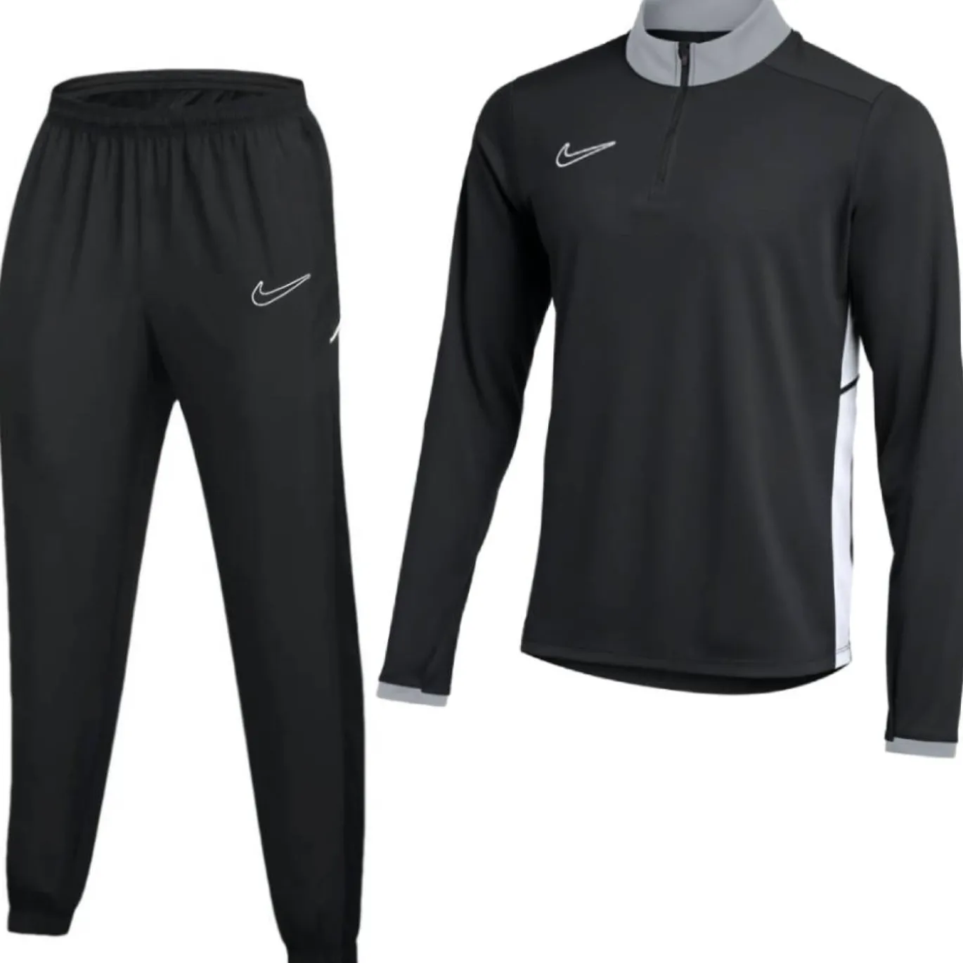 Nike Academy 25 Trainingspak 1/4-Zip Kids Zwart Grijs Wit