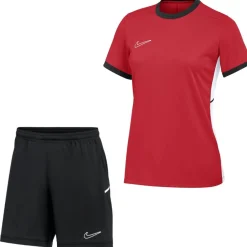 Nike Academy 25 Trainingsset Dames Rood Zwart Wit