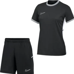 Nike Academy 25 Trainingsset Dames Zwart Grijs Wit