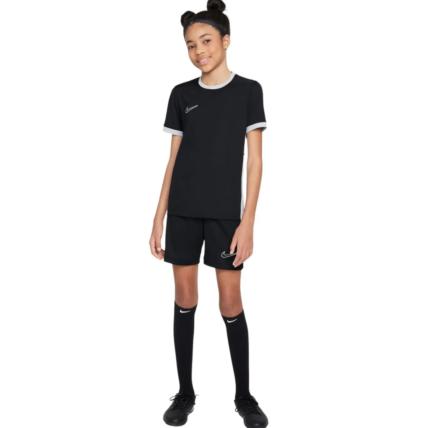 Nike Academy 25 Trainingsshirt Kids Zwart Grijs Wit