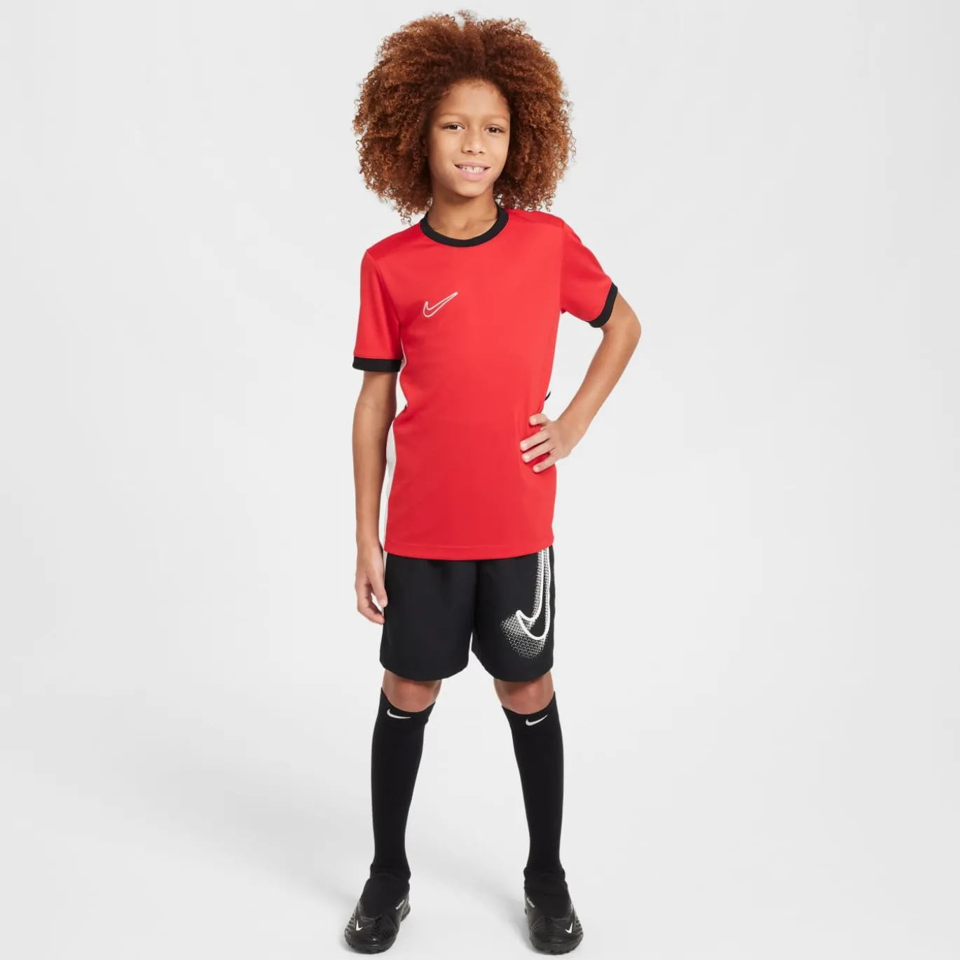 Nike Academy 25 Trainingsshirt Kids Rood Zwart Wit